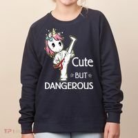 Cute But Dangerous Funny Karate Taekwondo Women's Sweatshirt thumb 0