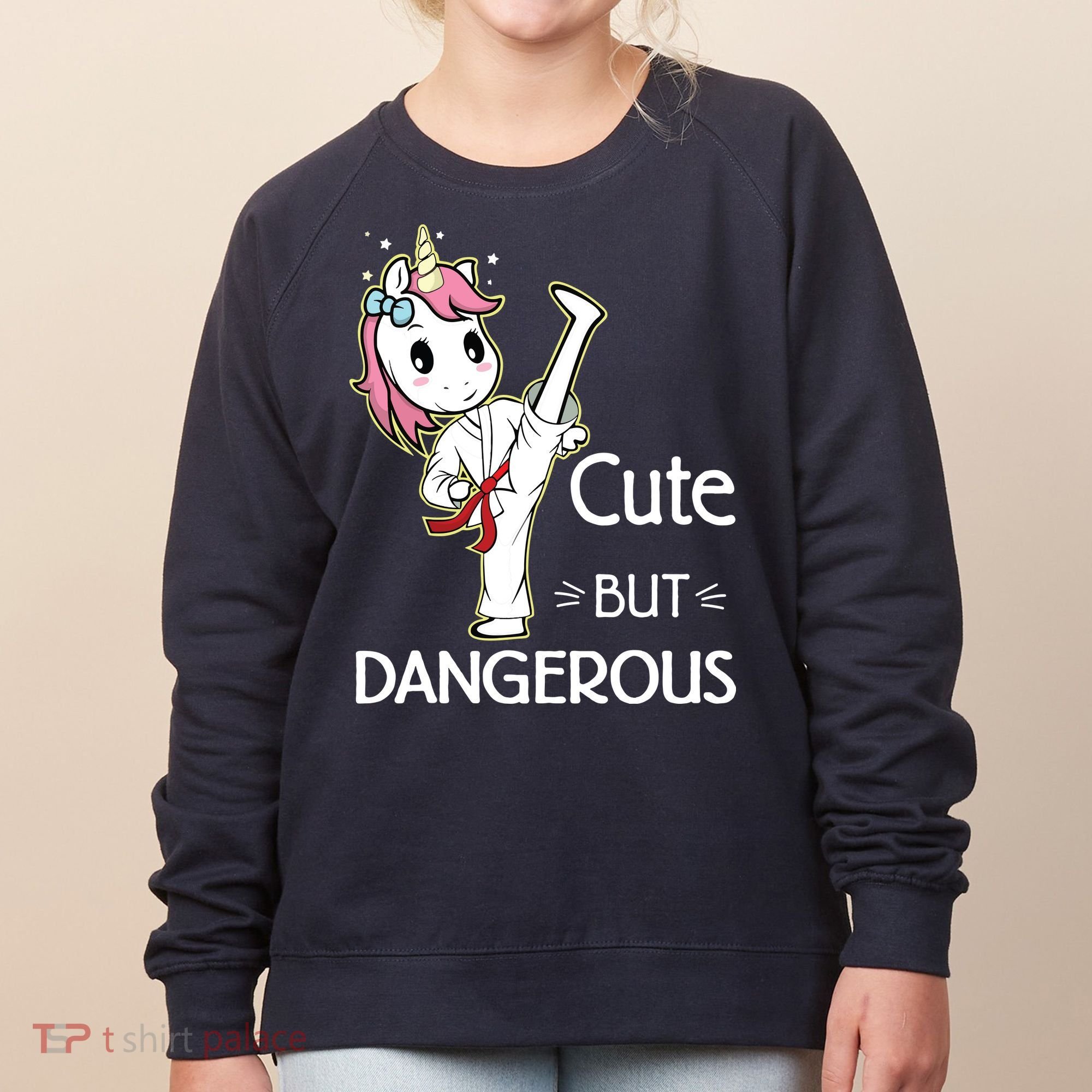 Cute But Dangerous Funny Karate Taekwondo Women's Sweatshirt