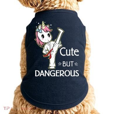 Cute But Dangerous Funny Karate Taekwondo Doggie Tank