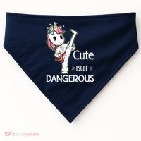Cute But Dangerous Funny Karate Taekwondo USA-Made Doggie Bandana thumb 0