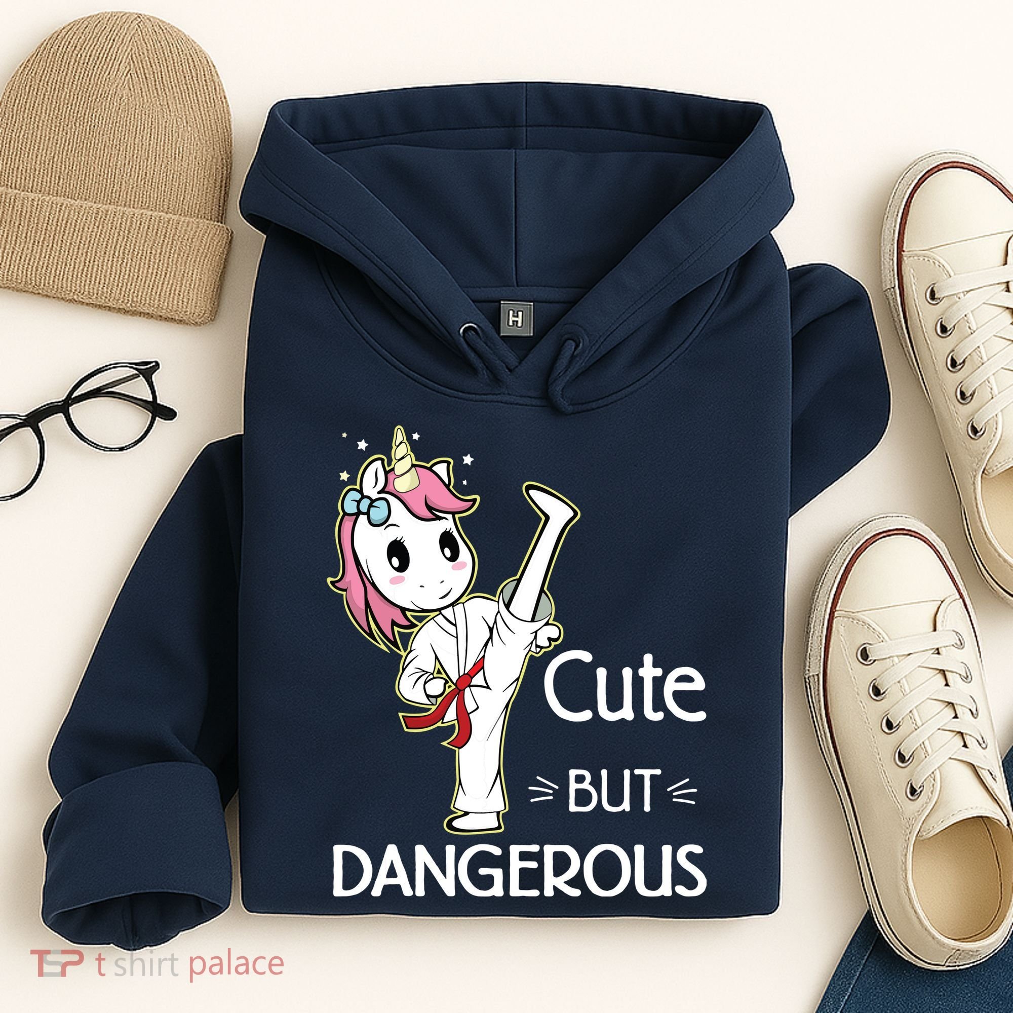 Cute But Dangerous Funny Karate Taekwondo Hoodie
