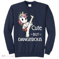 Cute But Dangerous Funny Karate Taekwondo Sweatshirt thumb 0