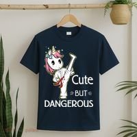 Cute But Dangerous Funny Karate Taekwondo T-Shirt thumb 2