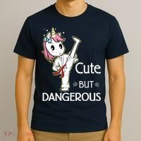 Cute But Dangerous Funny Karate Taekwondo T-Shirt thumb 3