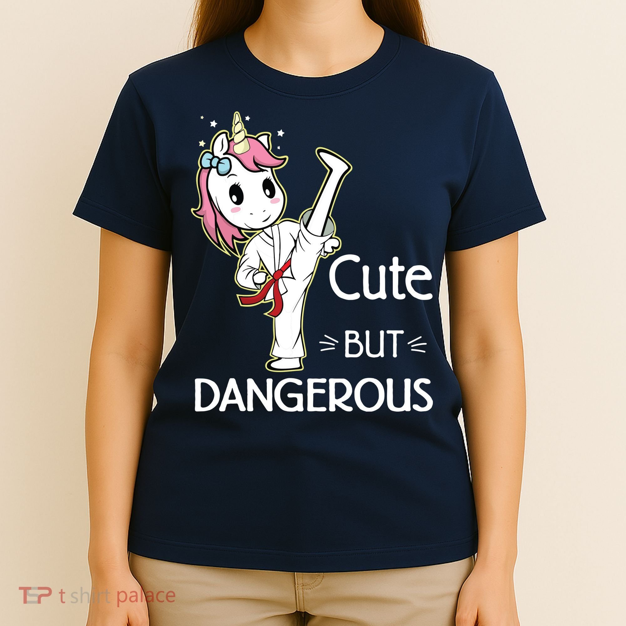 Cute But Dangerous Funny Karate Taekwondo T-Shirt