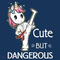 Cute But Dangerous Funny Karate Taekwondo T-Shirt thumb 7