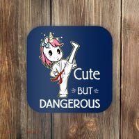 Cute But Dangerous Funny Karate Taekwondo Coaster thumb 0