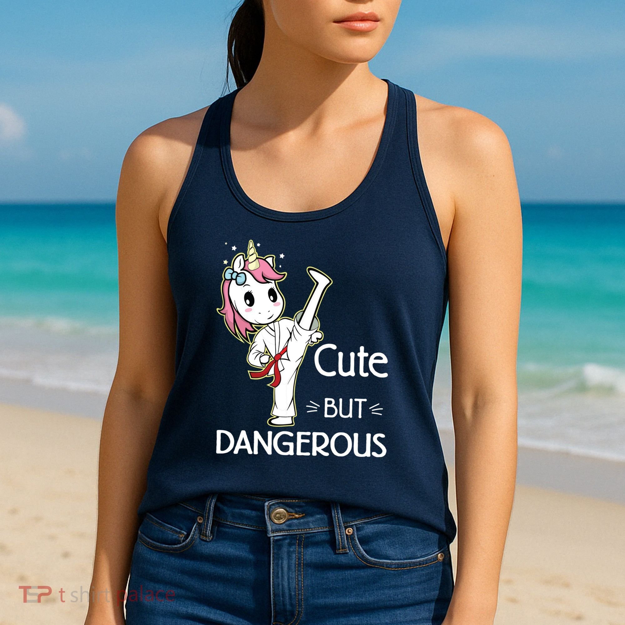 Cute But Dangerous Funny Karate Taekwondo Women's Tank Top