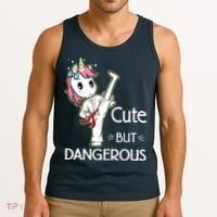 Cute But Dangerous Funny Karate Taekwondo Tank Top thumb 3