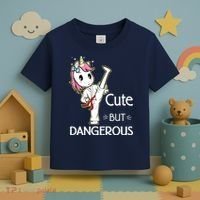 Cute But Dangerous Funny Karate Taekwondo Toddler T-Shirt thumb 3