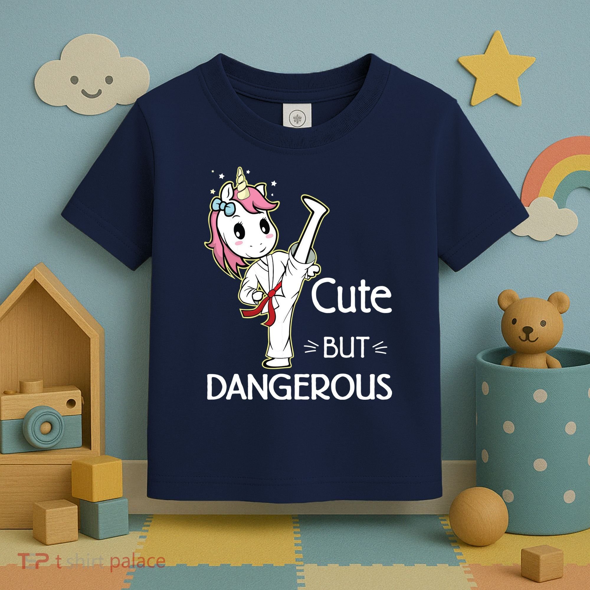 Cute But Dangerous Funny Karate Taekwondo Toddler T-Shirt