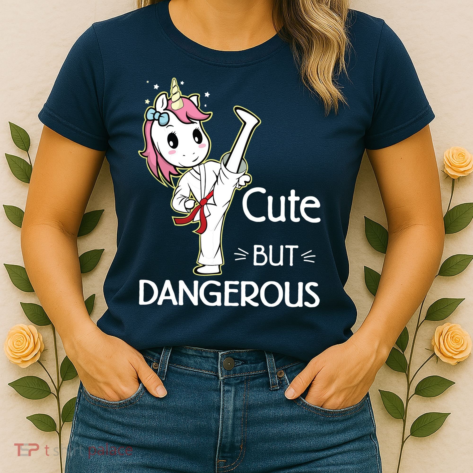Cute But Dangerous Funny Karate Taekwondo Women's T-Shirt