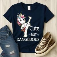 Cute But Dangerous Funny Karate Taekwondo Women's T-Shirt thumb 3