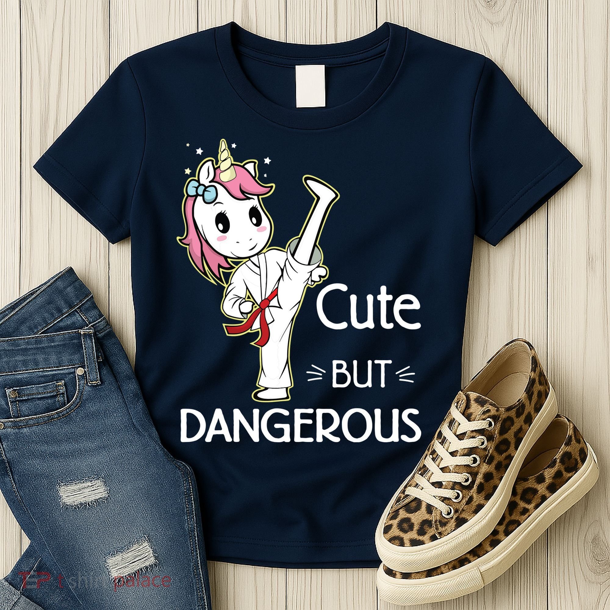 Cute But Dangerous Funny Karate Taekwondo Women's T-Shirt
