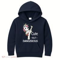 Cute But Dangerous Funny Karate Taekwondo Kids Hoodie thumb 0