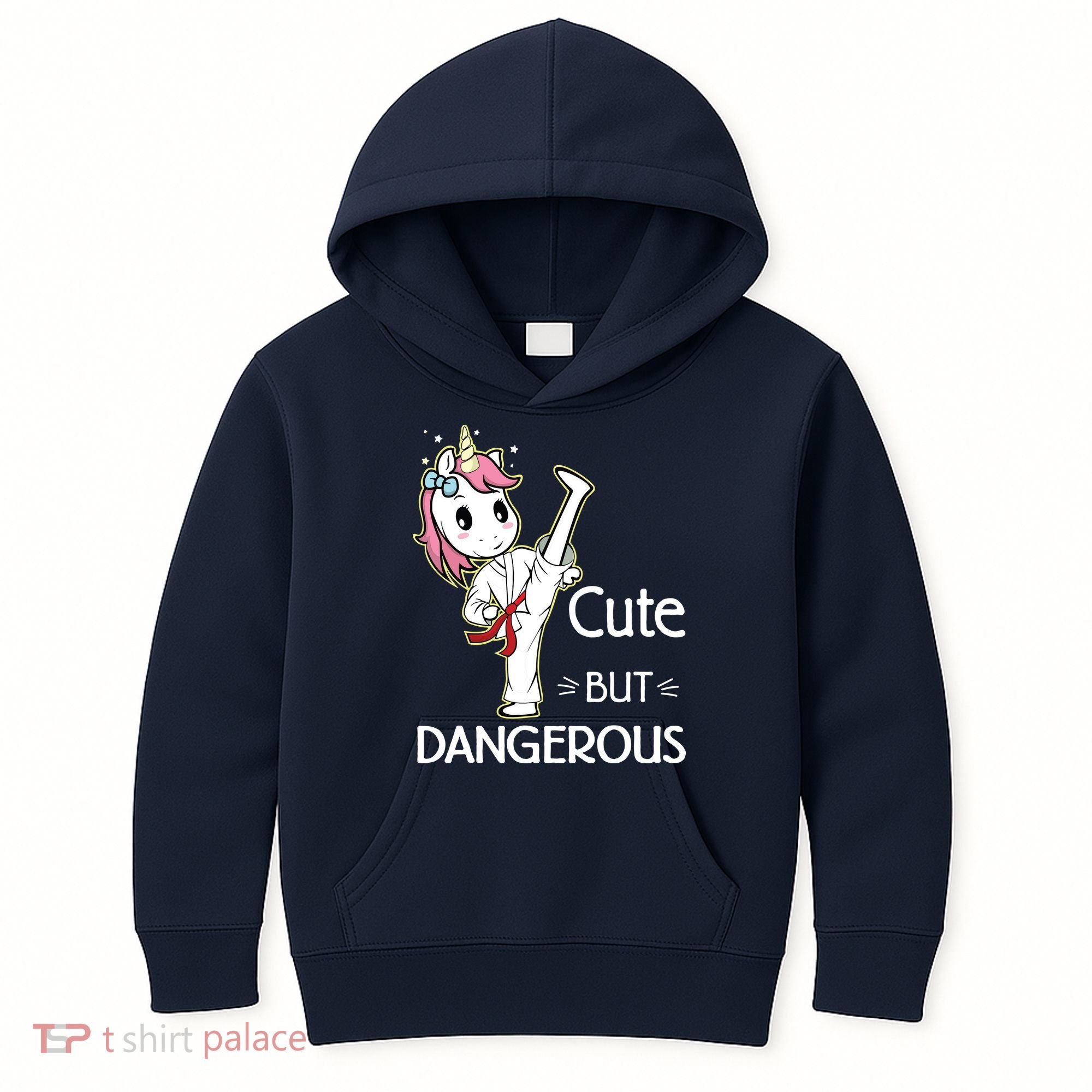 Cute But Dangerous Funny Karate Taekwondo Kids Hoodie