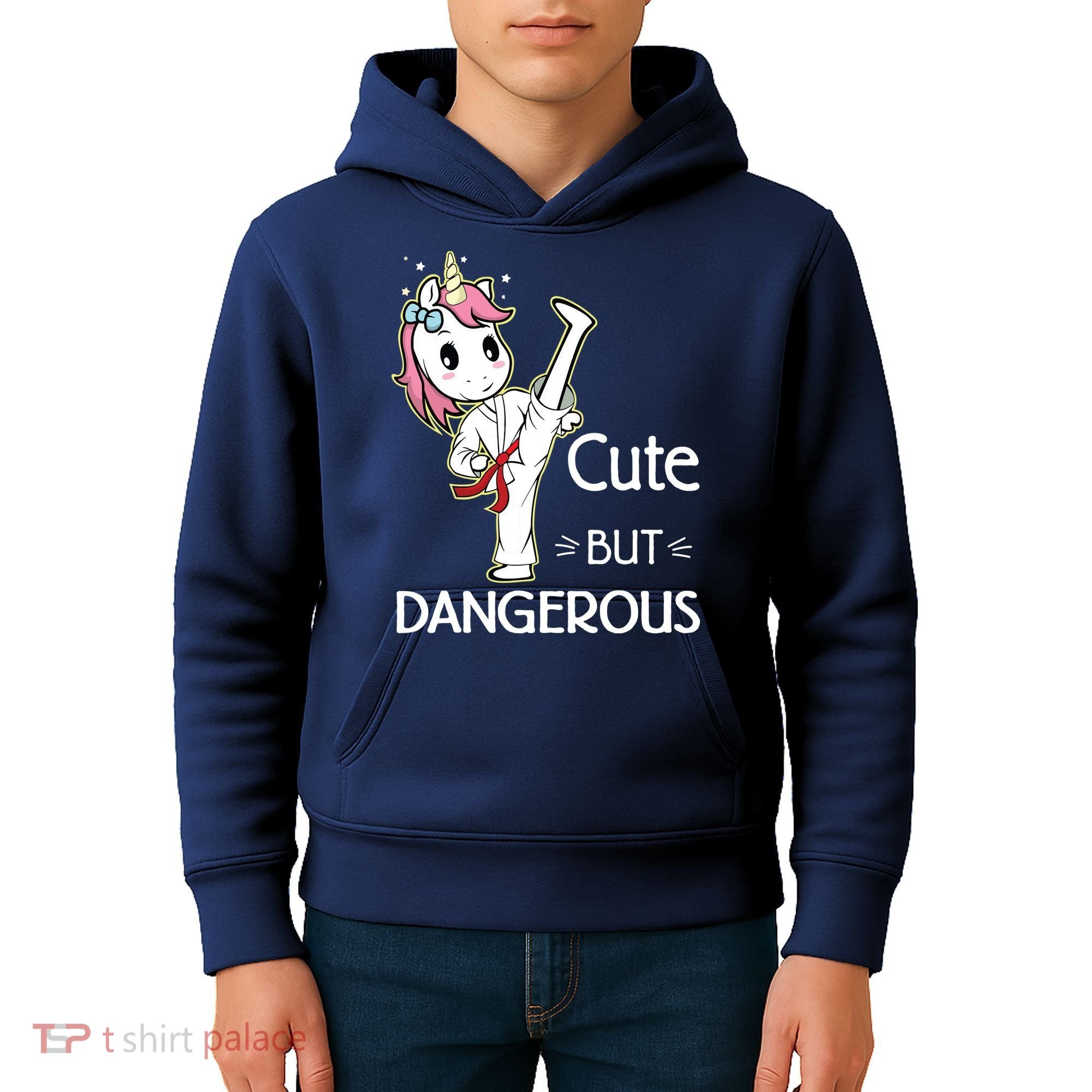 Cute But Dangerous Funny Karate Taekwondo Kids Hoodie