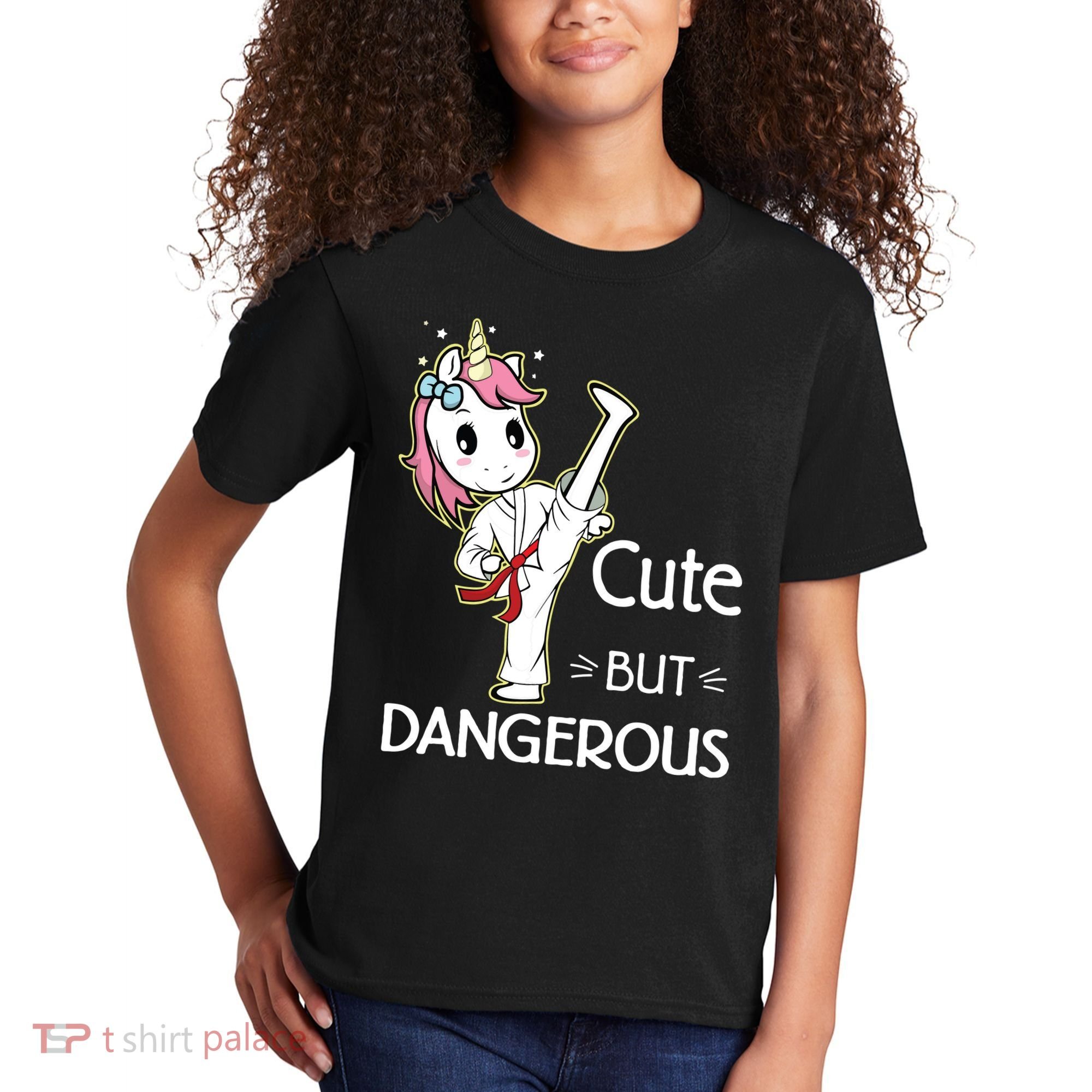 Cute But Dangerous Funny Karate Taekwondo Kids T-Shirt