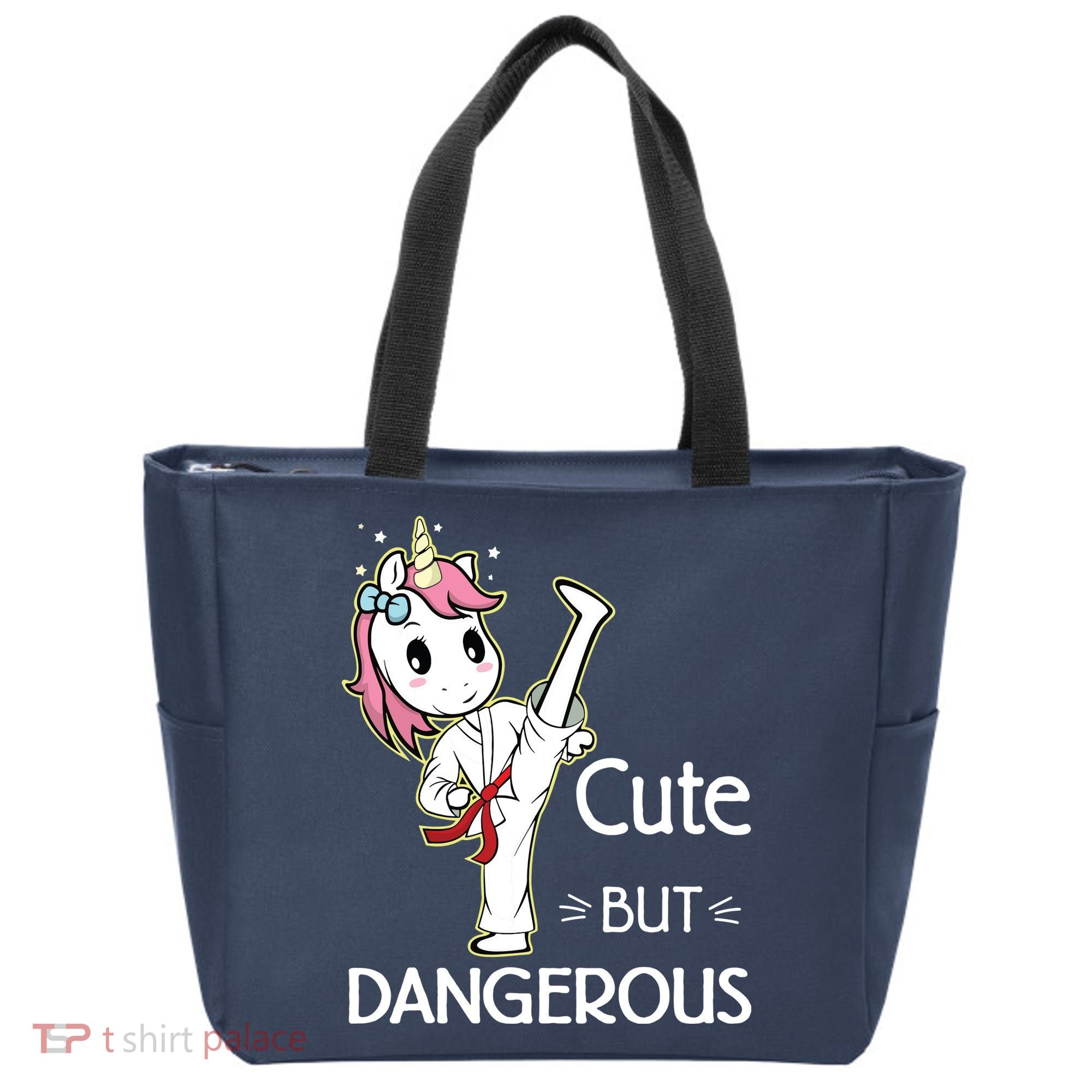 Cute But Dangerous Funny Karate Taekwondo Tote Bag