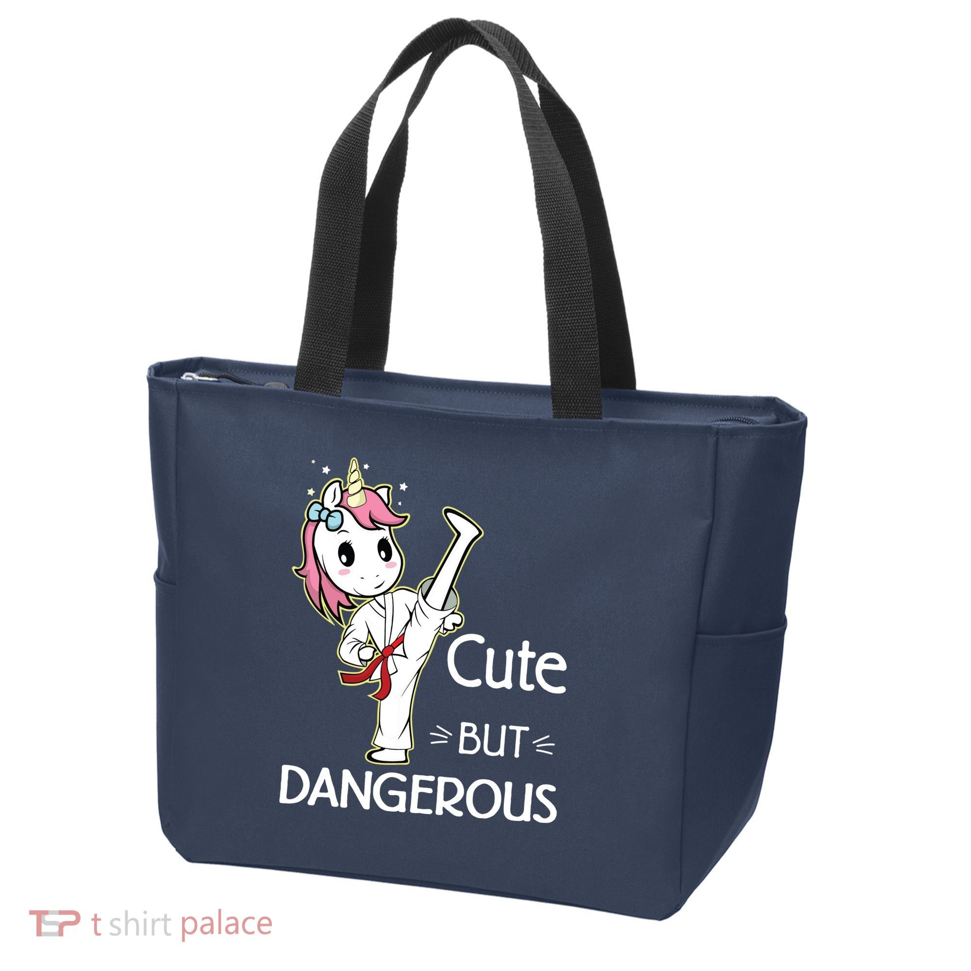 Cute But Dangerous Funny Karate Taekwondo Tote Bag