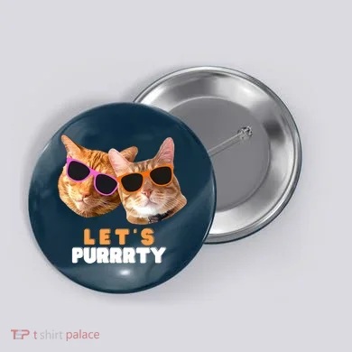 Cat Bachelorette Design Orange Cats Button