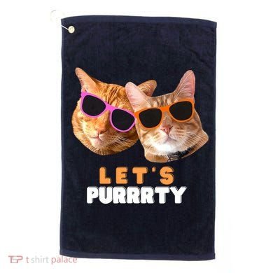 Cat Bachelorette Design Orange Cats Golf Towel