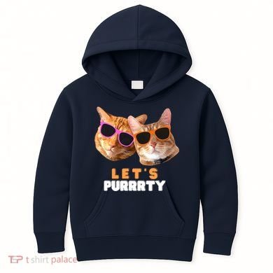 Cat Bachelorette Design Orange Cats Kids Hoodie