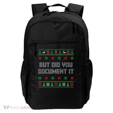 Christmas But Did You Document It Ugly Office Party Sweater Backpack