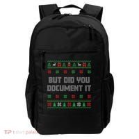 Christmas But Did You Document It Ugly Office Party Sweater Backpack thumb 0