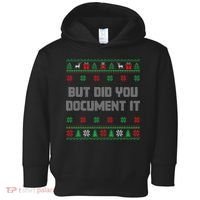Christmas But Did You Document It Ugly Office Party Sweater Toddler Hoodie thumb 0