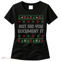 Christmas But Did You Document It Ugly Office Party Sweater Women's T-Shirt thumb 0