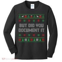 Christmas But Did You Document It Ugly Office Party Sweater Kids Long Sleeve Shirt thumb 0