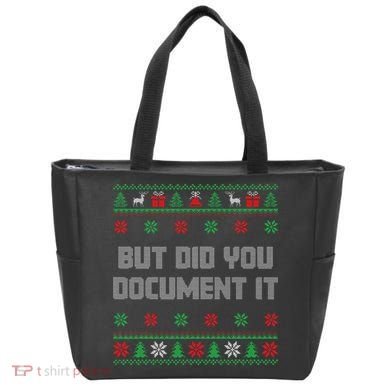 Christmas But Did You Document It Ugly Office Party Sweater Tote Bag