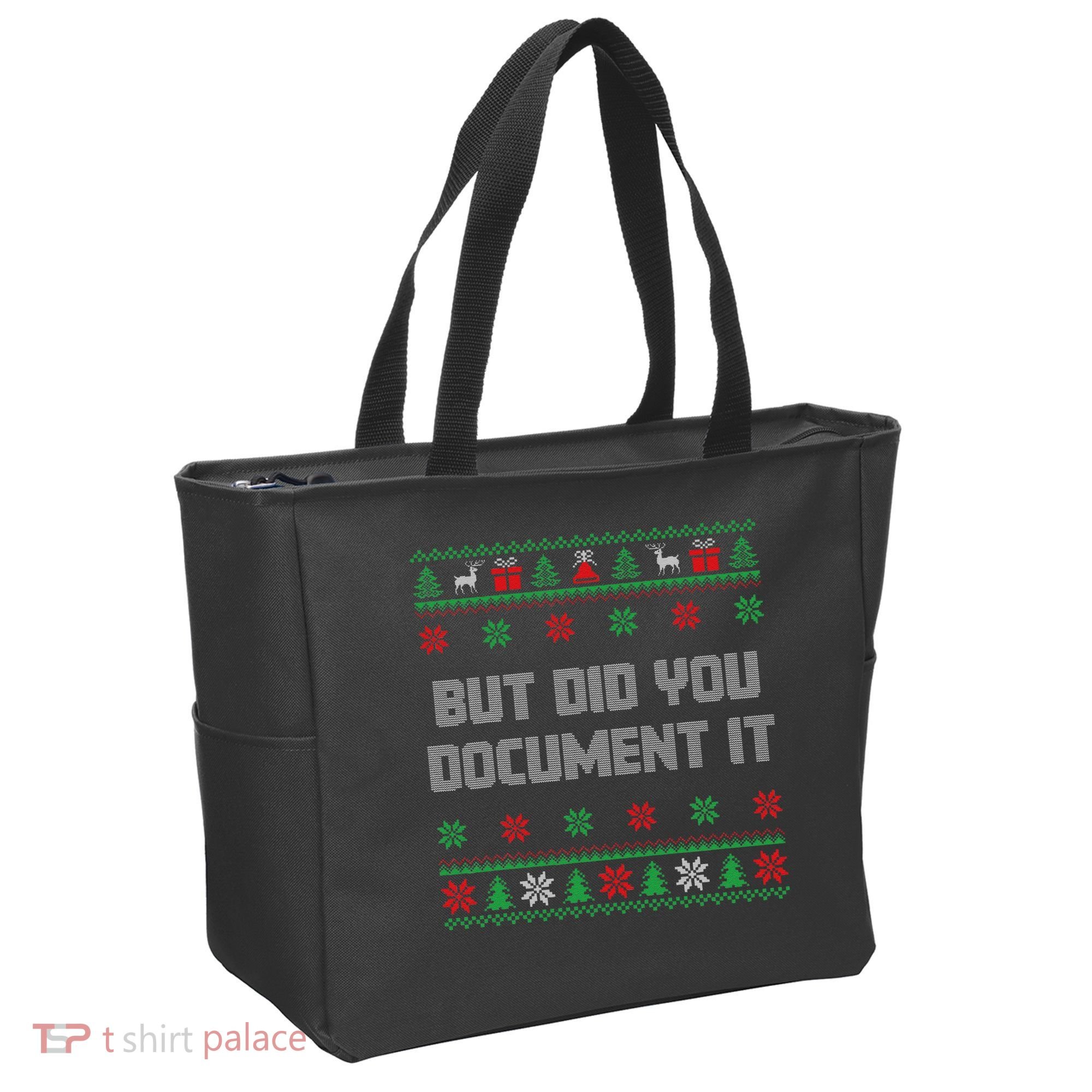 Christmas But Did You Document It Ugly Office Party Sweater Tote Bag