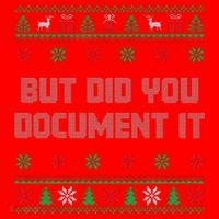 Christmas But Did You Document It Ugly Office Party Sweater Santa Hat thumb 1