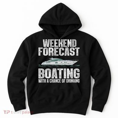 Cute Boat Drinking Art For Women Boating Pontoon Captain Hoodie