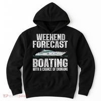 Cute Boat Drinking Art For Women Boating Pontoon Captain Hoodie thumb 0