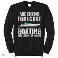 Cute Boat Drinking Art For Women Boating Pontoon Captain Sweatshirt thumb 0