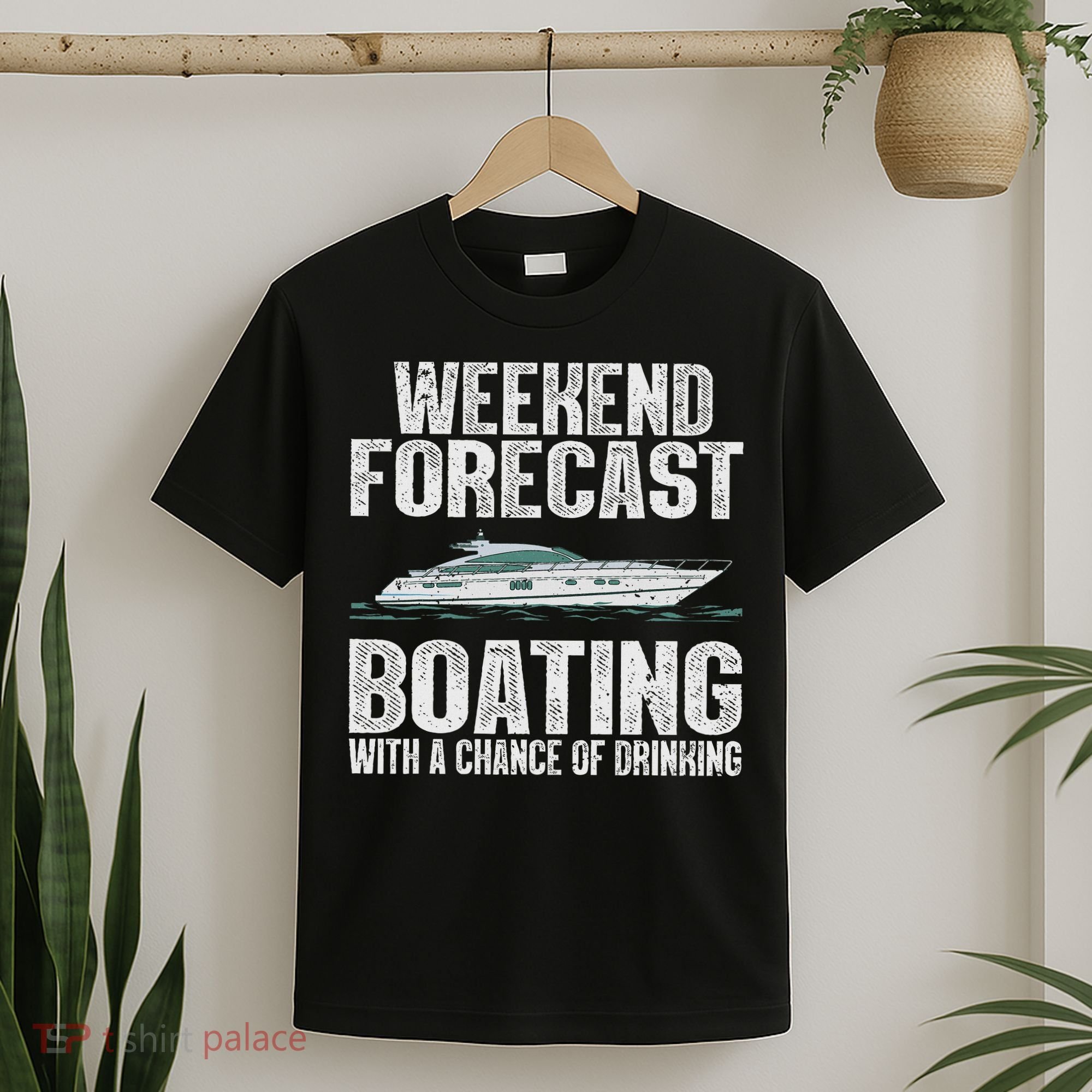 Cute Boat Drinking Art For Women Boating Pontoon Captain T-Shirt