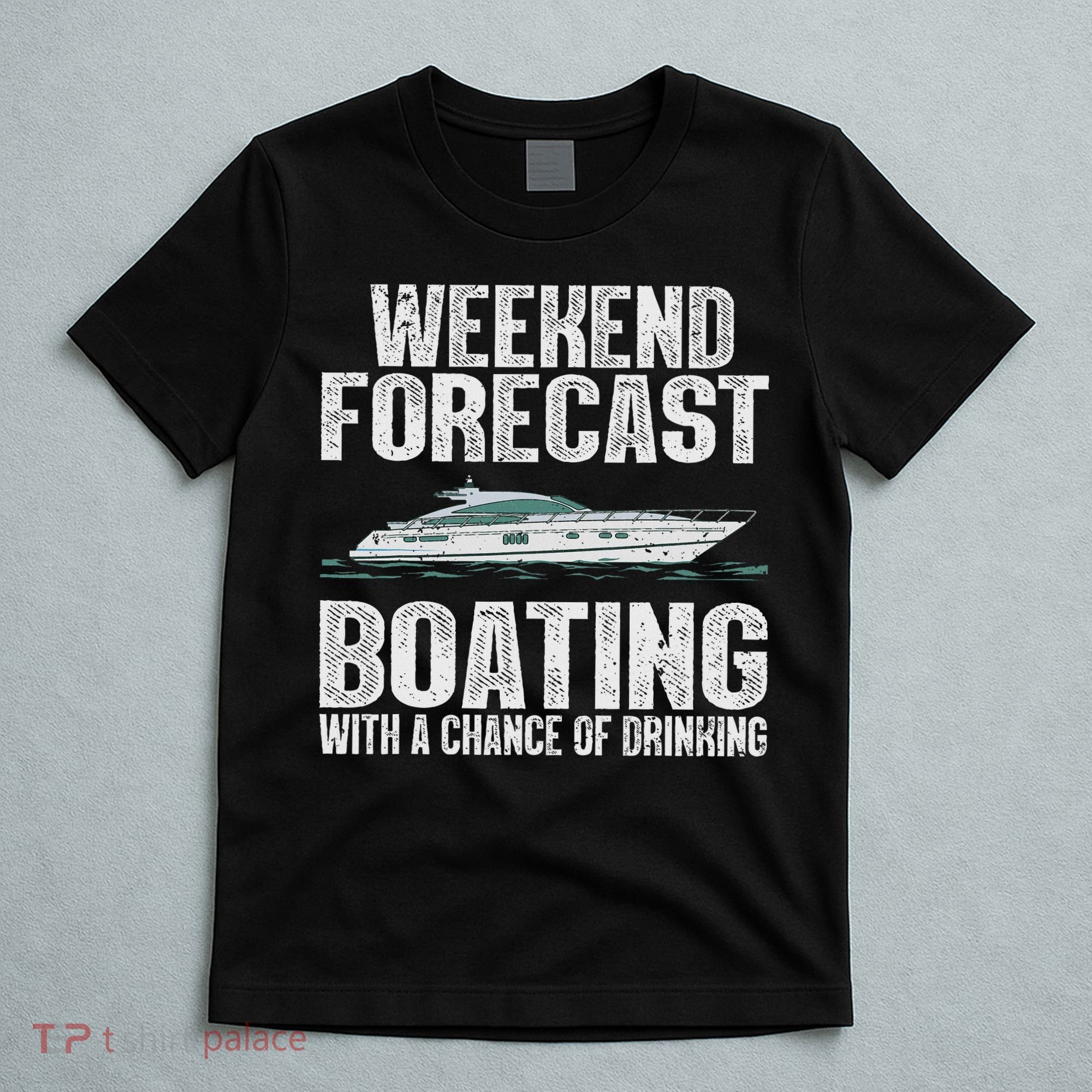 Cute Boat Drinking Art For Women Boating Pontoon Captain T-Shirt