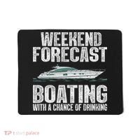Cute Boat Drinking Art For Women Boating Pontoon Captain Mousepad thumb 0