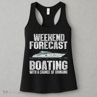 Cute Boat Drinking Art For Women Boating Pontoon Captain Women's Tank Top thumb 3