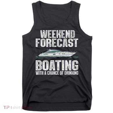 Cute Boat Drinking Art For Women Boating Pontoon Captain Tank Top