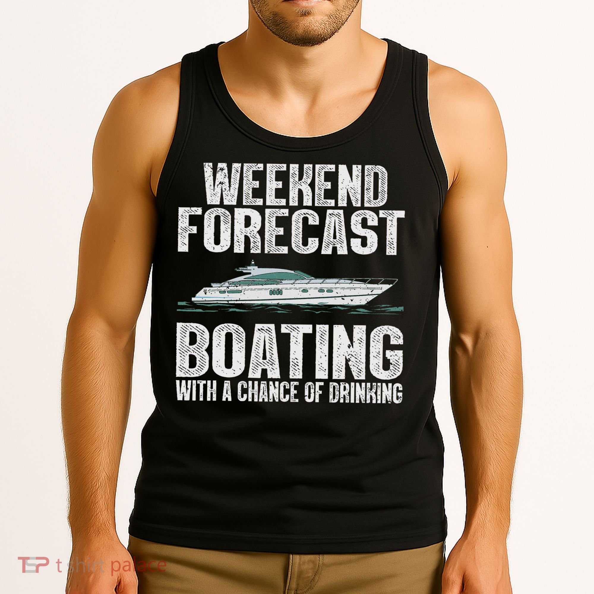Cute Boat Drinking Art For Women Boating Pontoon Captain Tank Top