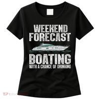 Cute Boat Drinking Art For Women Boating Pontoon Captain Women's T-Shirt thumb 0