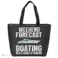 Cute Boat Drinking Art For Women Boating Pontoon Captain Tote Bag thumb 0