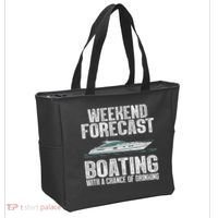 Cute Boat Drinking Art For Women Boating Pontoon Captain Tote Bag thumb 2