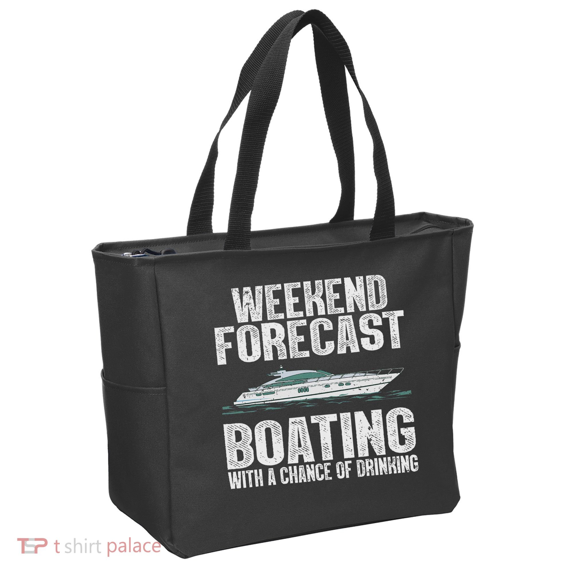 Cute Boat Drinking Art For Women Boating Pontoon Captain Tote Bag