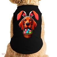 Cute Bunny Ears Redbone Coonhound Dog Easter Egg Hunt Mom Gift Doggie Tank thumb 0