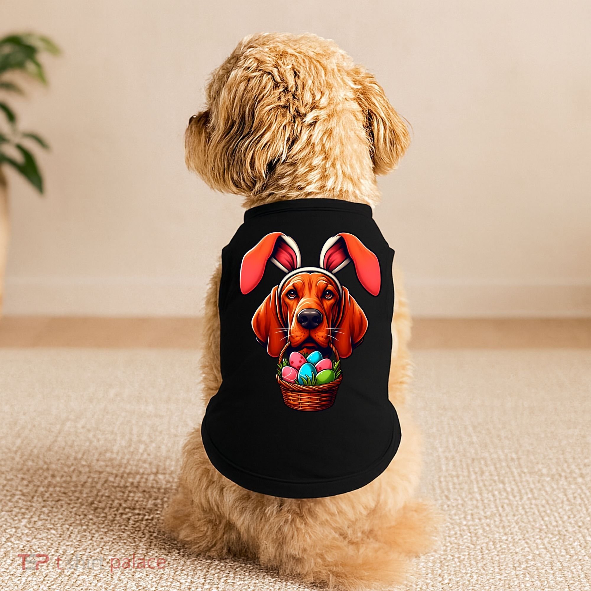 Cute Bunny Ears Redbone Coonhound Dog Easter Egg Hunt Mom Gift Doggie Tank